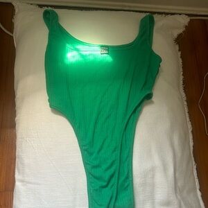 Green body suit